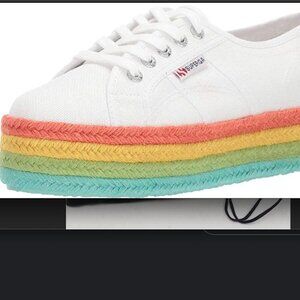 Superga Platform Rainbow Sneakers Unisex Men's 8 Women's‎ 9.5